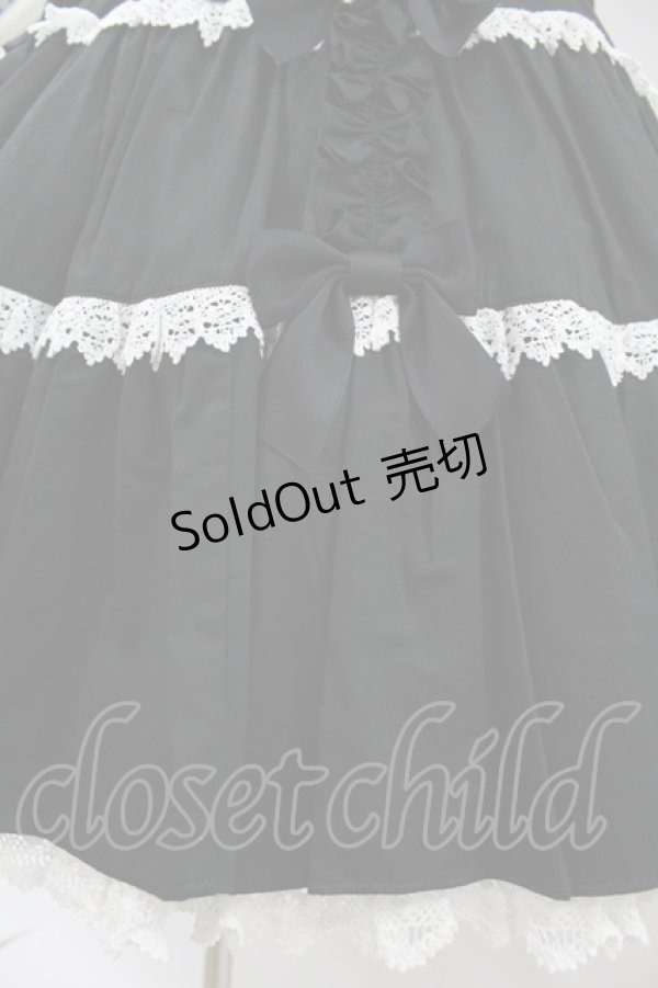 Angelic Pretty Prettyフリルジャンパースカート ブラック Cute Heart JSK by Angelic Pretty