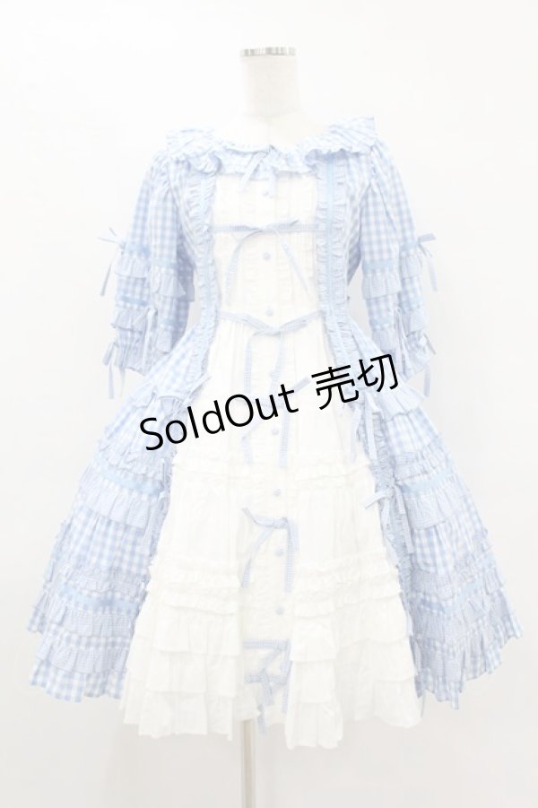 画像1: Angelic Pretty / Little Houseワンピース Free サックス H-25-08-14-1014-AP-OP-NS-ZH (1)
