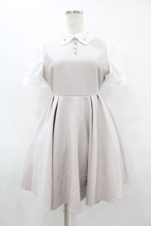画像: evelyn / 襟刺繍ワンピース Free グレージュ H-25-08-14-1020-LO-OP-NS-ZH