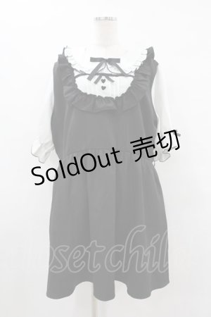 画像: DearMyLoveWhip / お茶会フリルハートリボンワンピース 5L ブラック H-25-08-14-1021-0-OP-NS-ZH