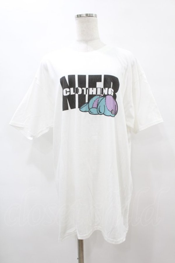画像1: NieR Clothing / プリントCOTTON CUTSEW XL 白 H-25-08-14-021-PU-TO-KB-ZT375 (1)