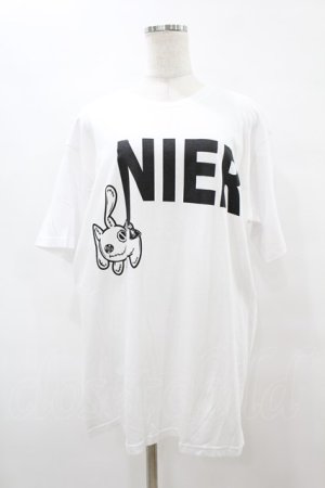 画像: NieR Clothing / プリント半袖CUTSEW XL 白 H-25-08-14-023-PU-TO-KB-ZH