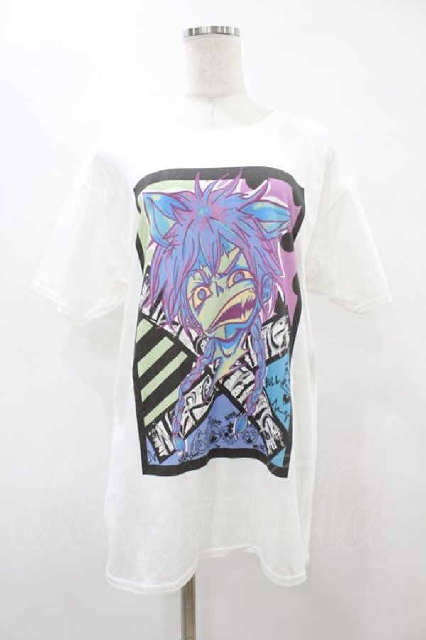 画像1: NieR Clothing / プリントCOTTON CUTSEW  白 H-25-08-14-031-PU-TO-KB-ZT376 (1)