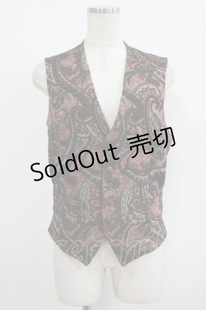 画像: GADGET GROW / 切替ベスト  ゴブラン風黒×モーヴ H-25-08-15-033-GO-TO-KB-ZH