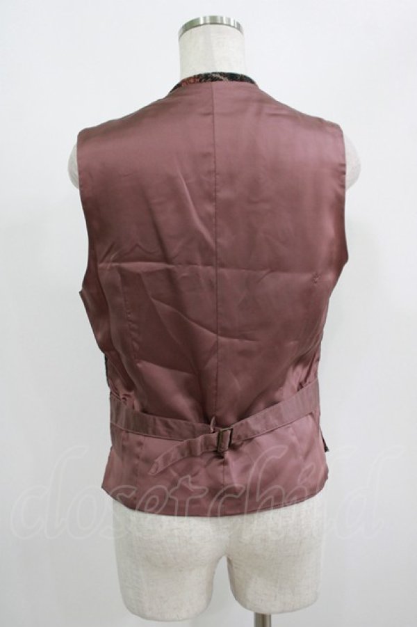 画像3: GADGET GROW / 切替ベスト  ゴブラン風黒×モーヴ H-25-08-15-033-GO-TO-KB-ZH (3)