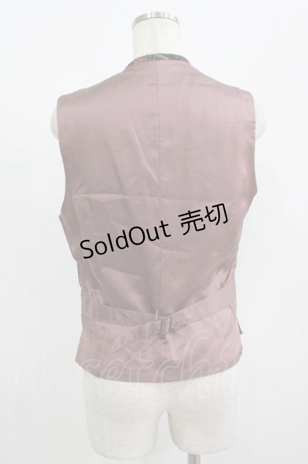 画像3: GADGET GROW / 切替ベスト  ゴブラン風黒×モーヴ H-25-08-15-033-GO-TO-KB-ZH (3)