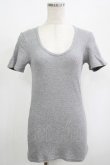 画像1: GADGET GROW / ワッフル半袖トップス  グレー H-25-08-15-038-GO-TO-KB-ZT161 (1)