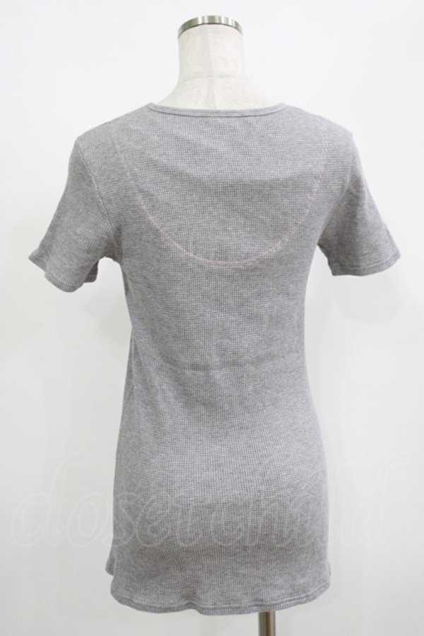 画像3: GADGET GROW / ワッフル半袖トップス  グレー H-25-08-15-038-GO-TO-KB-ZT161 (3)