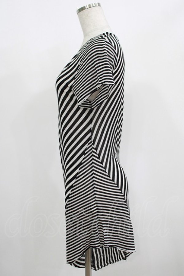 画像2: GADGET GROW / ボーダー切替ロングカットソー  黒 H-25-08-15-039-GO-TO-KB-ZT161 (2)