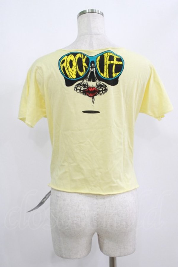 画像3: GLAD NEWS / フェイスプリントカットTシャツ  イエロー H-25-08-15-045-GL-TO-KB-ZT494 (3)
