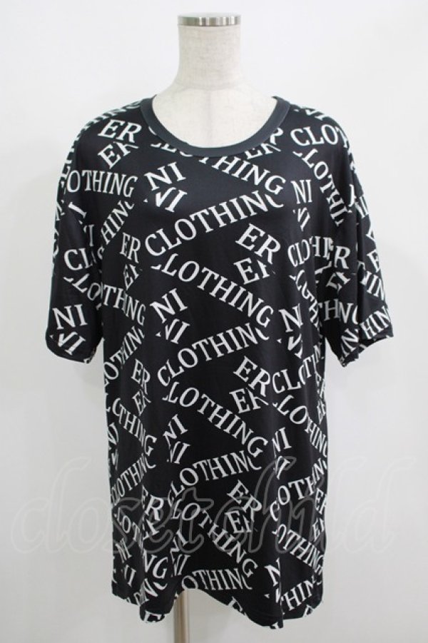 画像1: NieR Clothing / プリント半袖CUTSEW  黒 H-25-08-15-049-PU-TO-KB-ZT161 (1)