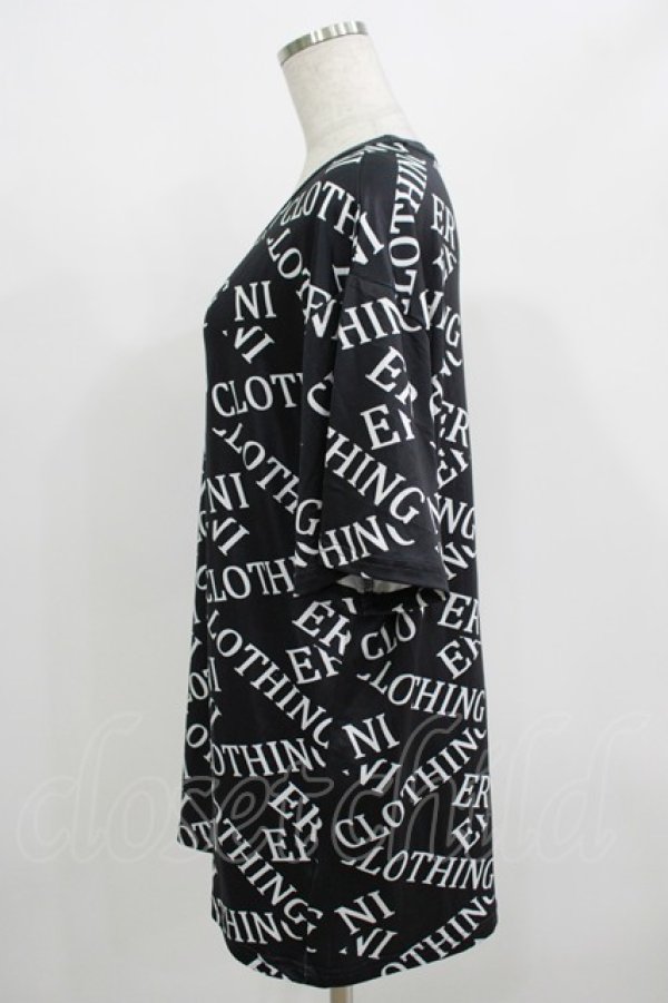 画像2: NieR Clothing / プリント半袖CUTSEW  黒 H-25-08-15-049-PU-TO-KB-ZT161 (2)