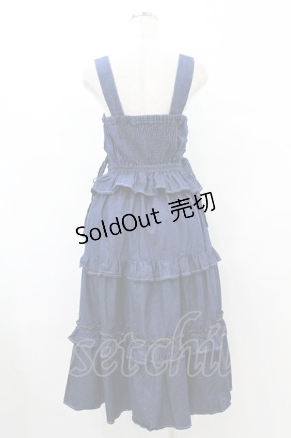 画像2: axes femme / フリルデザインジャンスカ Free インディゴ H-25-08-15-1047-AX-OP-NS-ZH (2)