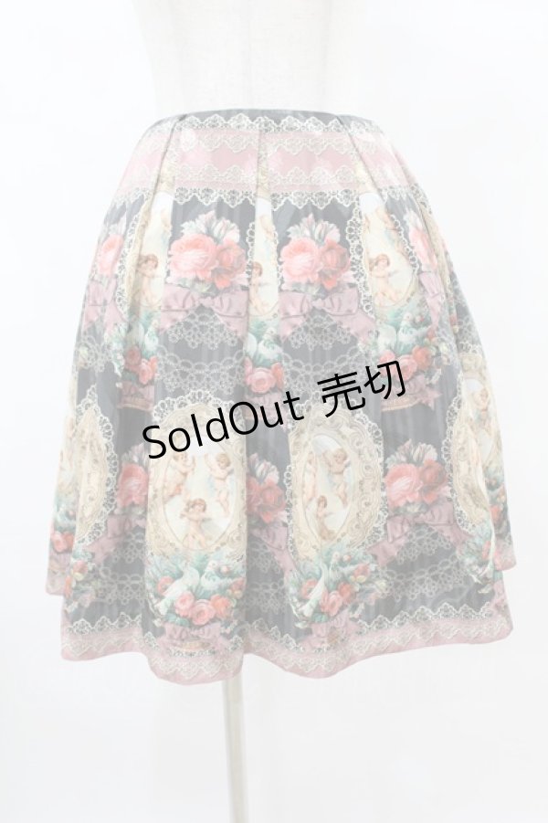画像1: Juliette et Justine / Le monde de l'ange Jupe サイズ2 ボワ・ドゥ・ローズ【チャコール×ピンク】 H-25-08-15-1049-CL-SK-NS-ZH (1)