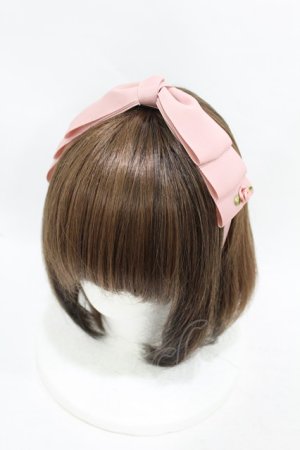 画像: m petit by misako / NINA'sコラボ AM*NIリボンカチューシャ  ピンク H-25-08-15-1007-LO-AC-NS-ZH
