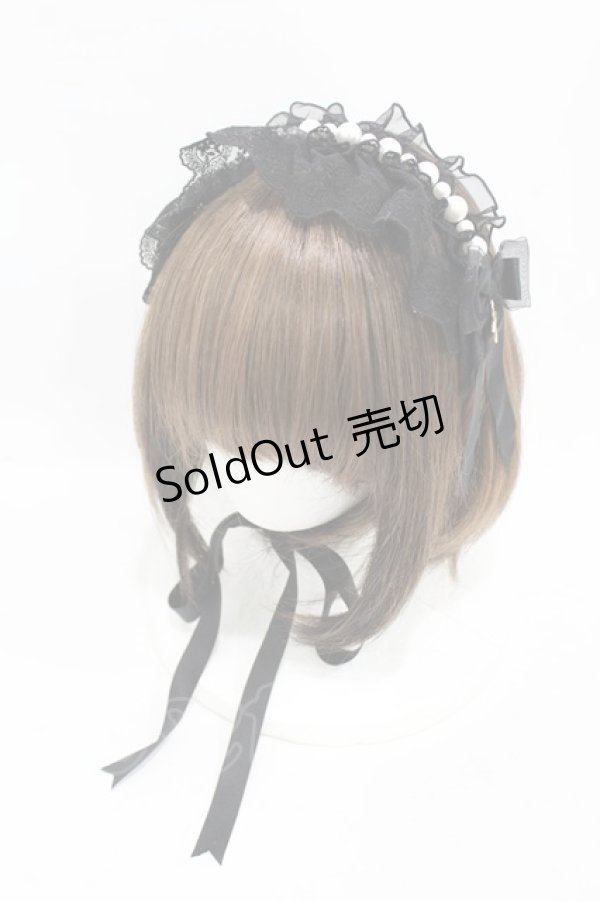 画像1: Angelic Pretty / Holy Pearl ヘッドドレス  ブラック H-25-08-15-1010-AP-AC-NS-ZH (1)
