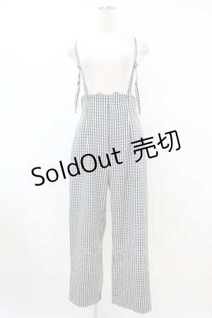 画像: Fi.n.t / サスペンダー付きストレートパンツ Free ブラックギンガム H-25-08-15-1030-CA-PA-NS-ZH