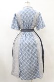 画像2: axes femme / チェック切替パッチワークワンピース Free ブルー H-25-08-15-1039-AX-OP-NS-ZH (2)