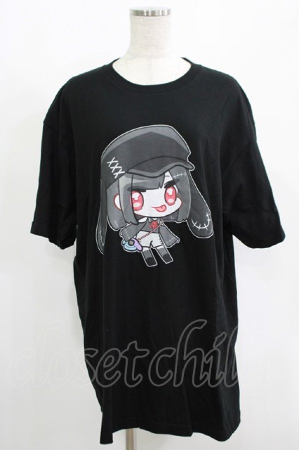 画像1: NieR Clothing / 擬人化プリントCOTTON CUTSEW XL 黒 H-25-08-15-057-PU-TO-KB-ZT164 (1)
