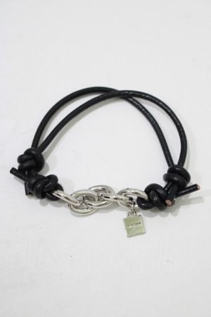 画像: MILKBOY / LEATHER＆CHAINブレス  ブラック×シルバー H-25-08-15-078-MB-AC-KB-ZH