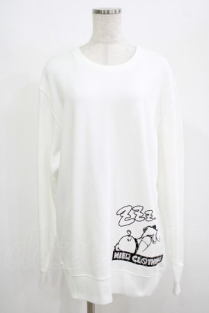 画像: NieR Clothing / プリントSWEAT  XL 白 H-25-08-16-031-PU-TO-KB-ZH