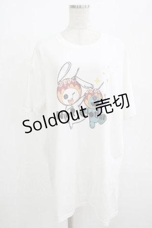 画像: NieR Clothing / プリントCOTTON CUTSEW  白 H-25-08-16-032-PU-TO-KB-ZH
