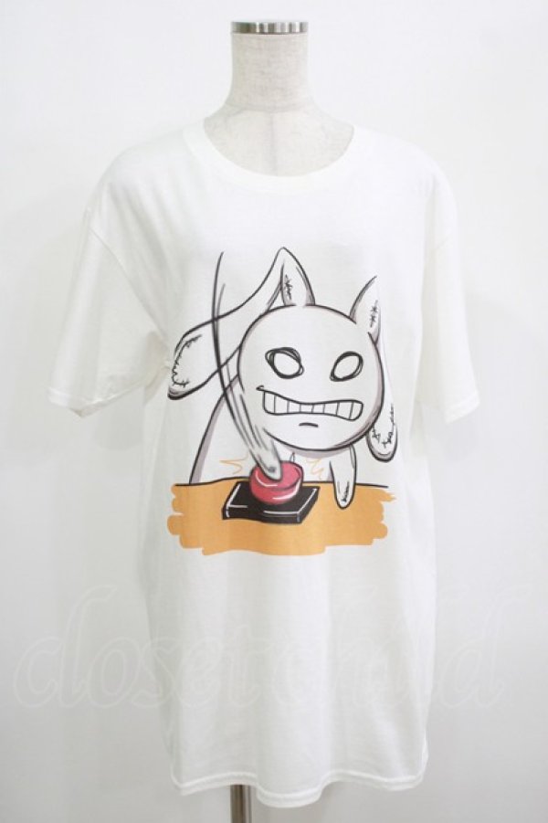 画像1: NieR Clothing / プリントCOTTON CUTSEW  白 H-25-08-16-033-PU-TO-KB-ZT494 (1)