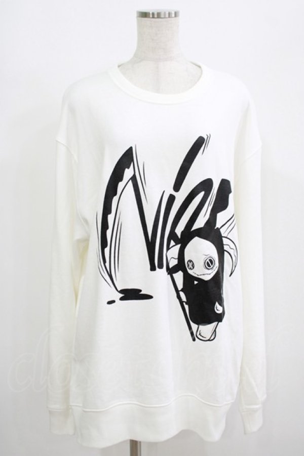 画像1: NieR Clothing / プリントSWEAT  2XL 白 H-25-08-16-034-PU-TO-KB-ZH (1)