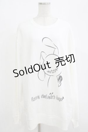 画像: NieR Clothing / プリントSWEAT  2XL 白 H-25-08-16-035-PU-TO-KB-ZH