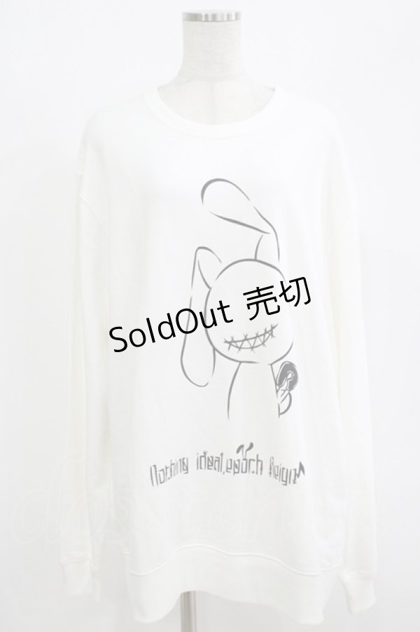 画像1: NieR Clothing / プリントSWEAT  2XL 白 H-25-08-16-035-PU-TO-KB-ZH (1)