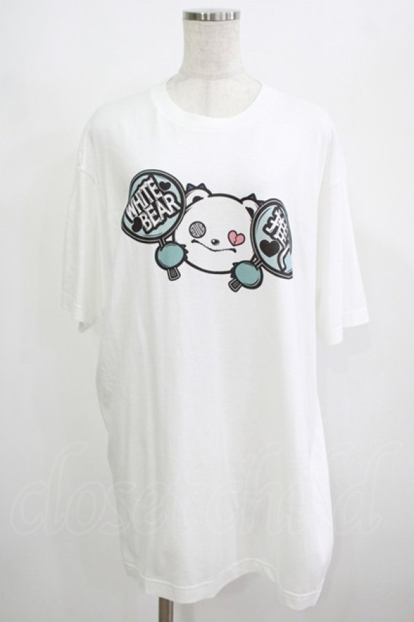 画像1: NieR Clothing / プリント半袖CUTSEW XL 白 H-25-08-16-037-PU-TO-KB-ZT494 (1)