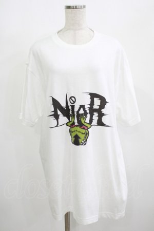 画像: NieR Clothing / プリント半袖CUTSEW XL 白 H-25-08-16-038-PU-TO-KB-ZH