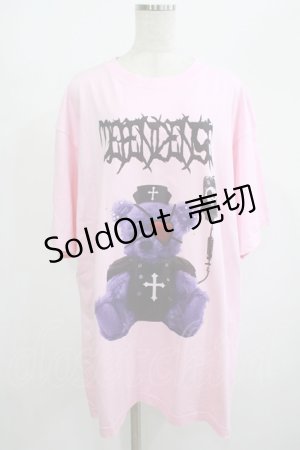 画像: Amilige / Nurse BearプリントTシャツ  ピンク H-25-08-16-039-PU-TO-KB-ZT494