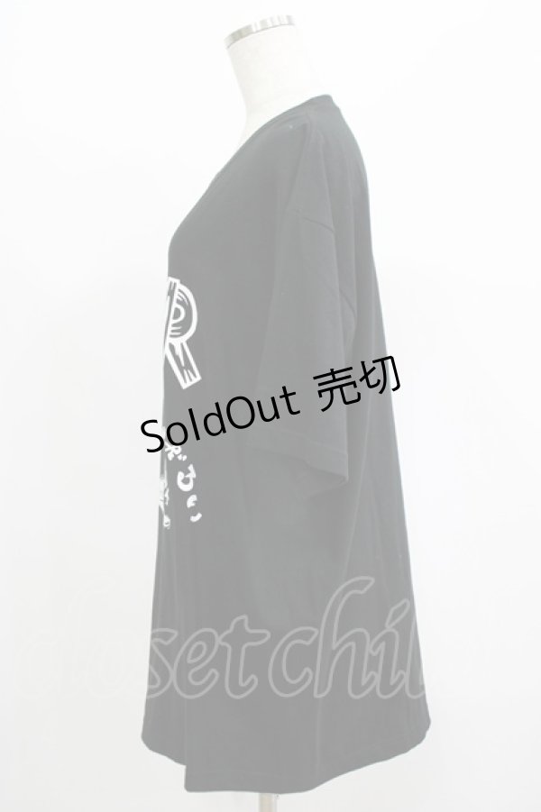 画像2: NieR Clothing / プリント半袖CUTSEW XL 黒 H-25-08-16-046-PU-TO-KB-ZT494 (2)