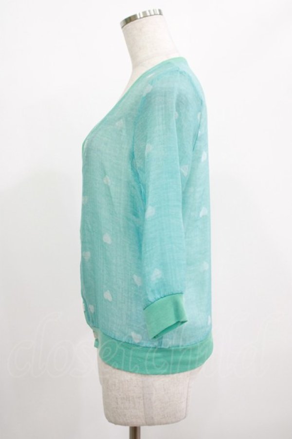 画像2: RNA / シアーハートカーディガン  サックス H-25-08-16-053-PU-TO-KB-ZT161 (2)