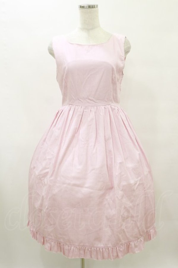 画像1: Nile Perch / 格子チェックジャンパースカート Free ピンク H-25-08-16-1001-LO-OP-NS-ZH (1)