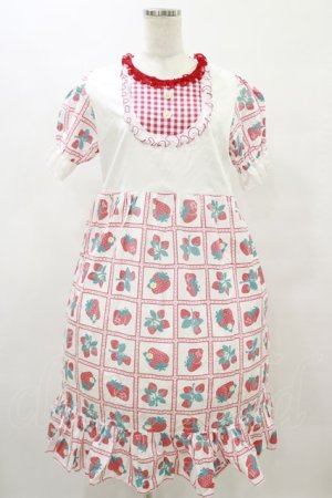 画像: Nile Perch / いちご柄ワンピース Free オフ/レッド H-25-08-16-1007-LO-OP-NS-ZH
