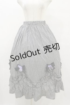 画像: Nile Perch / ギンガムチェックフリルスカート Free ブラック H-25-08-16-1014-LO-SK-NS-ZH