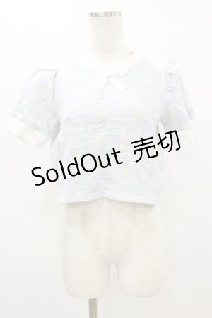 画像: Nile Perch / リボンカットソー Free BabyGift柄/サックス H-25-08-16-1022-LO-TO-NS-ZH
