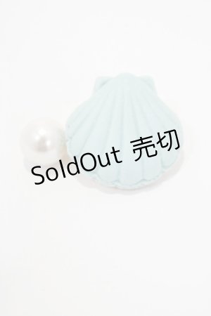 画像: Q-pot. / シェルマカロンピアス  サックス H-25-08-17-1031-QP-AC-KB-ZH