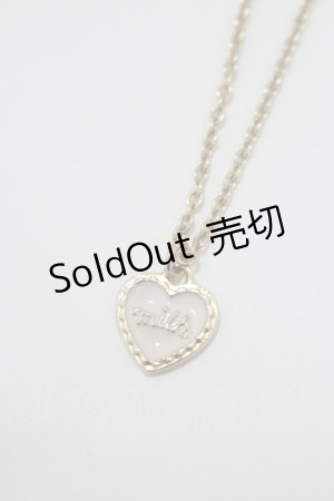 画像: MILK / ロゴハートネックレス  ゴールド×ピンク H-25-08-17-1058-ML-AC-KB-ZH