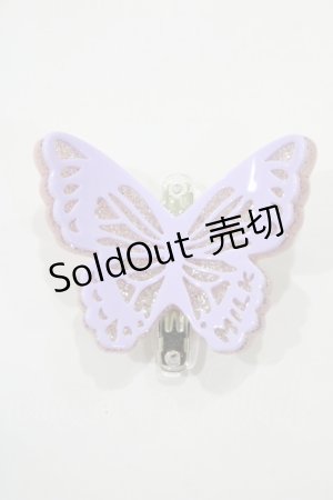 画像: MILK / バタフライバレッタ  ラベンダー×ベビーピンクラメ H-25-08-17-1067-ML-AC-KB-ZH