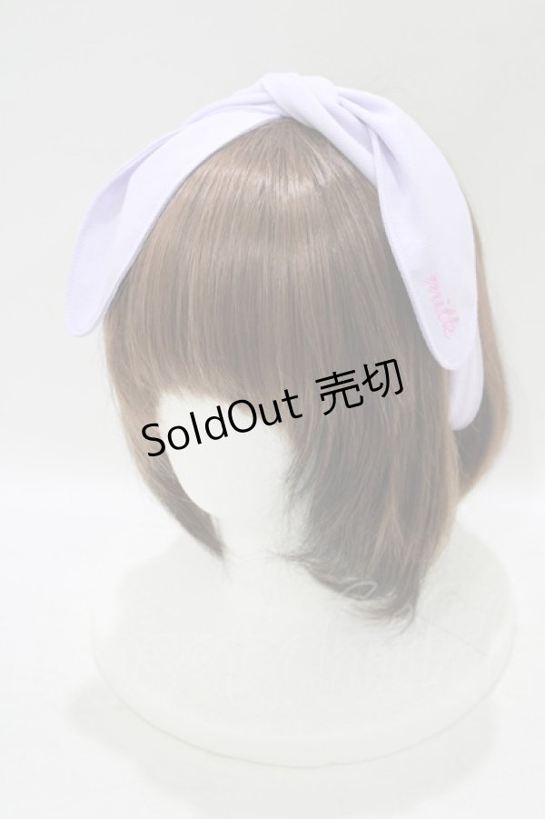 画像1: MILK / バニーイヤーヘアバンド  ラベンダー H-25-08-17-1078-ML-AC-KB-ZH (1)