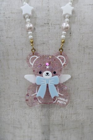 画像: Angelic Pretty / Milkyベアーネックレス  ピンク H-25-08-18-033-AP-AC-NS-ZH