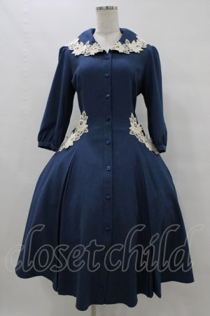 画像: Innocent World / エレーヌローズワンピース M Dark Blue H-25-08-18-041-IW-OP-NS-ZH