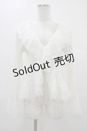 画像: axes femme / レースフリルニットボレロ Free オフ H-25-08-18-057-AX-TO-NS-ZH