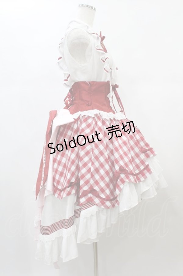 画像3: BABY,THE STARS SHINE BRIGHT / 初音ミクStrawberry Dress×BABY, THE STARS SHINE BRIGHTコラボレーションドレスセット Free オフ/レッド H-25-08-18-1029-BA-OP-NS-ZH (3)