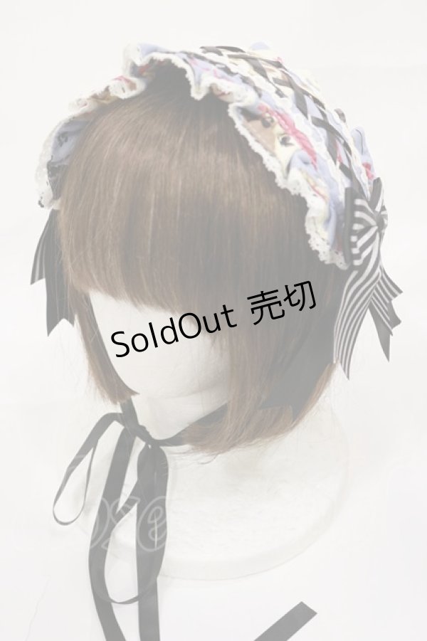 画像1: metamorphose / Wonder Card Alice あみあげヘッドドレス  サックス H-25-08-18-1005-ME-AC-NS-ZH (1)