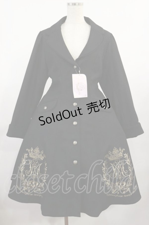 画像1: metamorphose / クラウンエンブレム刺繍入りコート サイズ1 ブラック H-25-08-18-1019-ME-CO-NS-ZH (1)