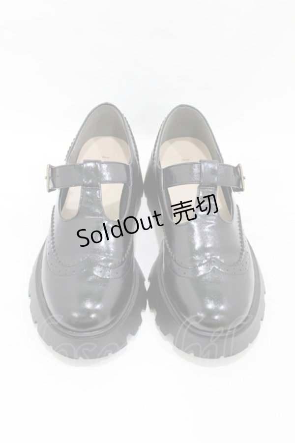 画像1: Fi.n.t / Tストラップシューズ M(23.5-24.0cm） BLACK H-25-08-18-002-CA-SH-NS-ZH (1)